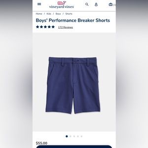 Vineyard Vines boys size 14 Deep Cobalt (navy) Performance Breaker Shorts